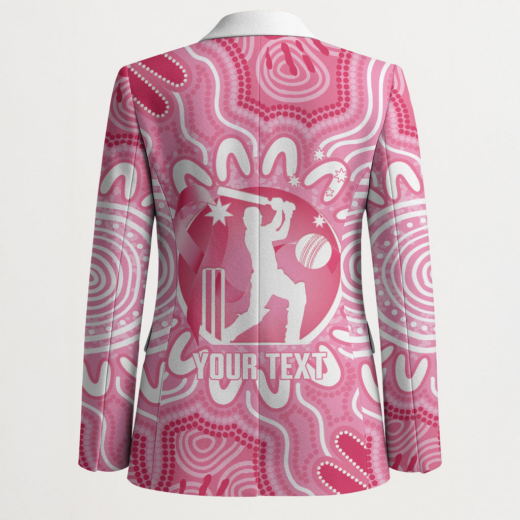 Australia Cricket Breast Cancer Personalised Blazer Pink Ribbon Aboriginal Art