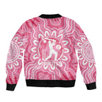 Australia Cricket Breast Cancer Personalised Bomber Jacket Pink Ribbon Aboriginal Art
