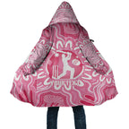 Australia Cricket Breast Cancer Personalised Cloak Pink Ribbon Aboriginal Art