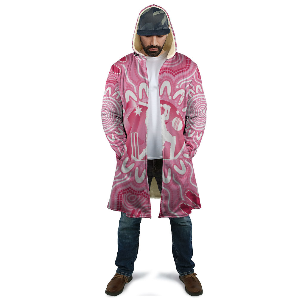 Australia Cricket Breast Cancer Personalised Cloak Pink Ribbon Aboriginal Art