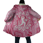 Australia Cricket Breast Cancer Personalised Cloak Pink Ribbon Aboriginal Art