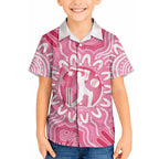 Australia Cricket Breast Cancer Personalised Hawaiian Shirt Pink Ribbon Aboriginal Art