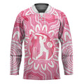 Australia Cricket Breast Cancer Personalised Hockey Jersey Pink Ribbon Aboriginal Art