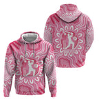 Australia Cricket Breast Cancer Personalised Hoodie Pink Ribbon Aboriginal Art