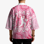 Australia Cricket Breast Cancer Personalised Kimono Pink Ribbon Aboriginal Art