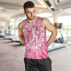 Australia Cricket Breast Cancer Personalised Men Tank Top Pink Ribbon Aboriginal Art