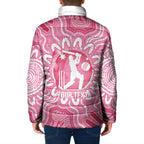 Australia Cricket Breast Cancer Personalised Padded Jacket Pink Ribbon Aboriginal Art