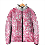 Australia Cricket Breast Cancer Personalised Padded Jacket Pink Ribbon Aboriginal Art