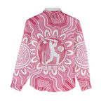 Australia Cricket Breast Cancer Personalised Women Casual Shirt Pink Ribbon Aboriginal Art
