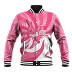 Australia Field Hockey Breast Cancer Personalised Baseball Jacket Think Pink Ribbon Aboriginal Art