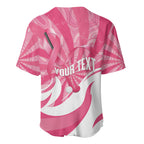Australia Field Hockey Breast Cancer Personalised Baseball Jersey Think Pink Ribbon Aboriginal Art