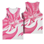 Australia Field Hockey Breast Cancer Personalised Basketball Jersey Think Pink Ribbon Aboriginal Art
