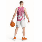 Australia Field Hockey Breast Cancer Personalised Basketball Jersey Think Pink Ribbon Aboriginal Art