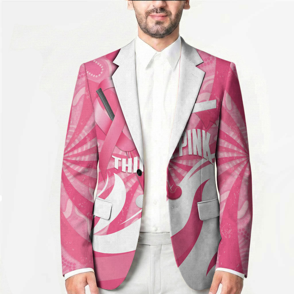 Australia Field Hockey Breast Cancer Personalised Blazer Think Pink Ribbon Aboriginal Art