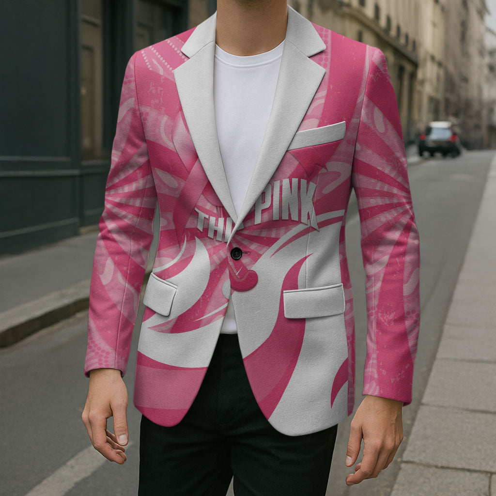 Australia Field Hockey Breast Cancer Personalised Blazer Think Pink Ribbon Aboriginal Art