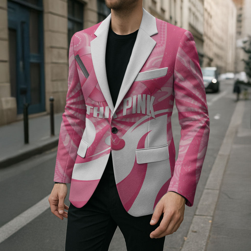 Australia Field Hockey Breast Cancer Personalised Blazer Think Pink Ribbon Aboriginal Art