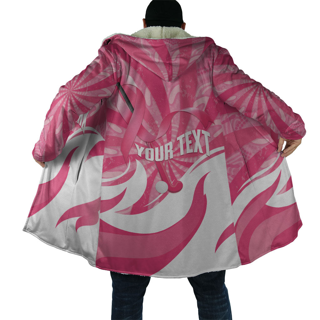 Australia Field Hockey Breast Cancer Personalised Cloak Think Pink Ribbon Aboriginal Art