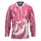 Australia Field Hockey Breast Cancer Personalised Hockey Jersey Think Pink Ribbon Aboriginal Art