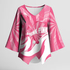 Australia Field Hockey Breast Cancer Personalised Kimono Sleeve Blouse Think Pink Ribbon Aboriginal Art