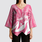 Australia Field Hockey Breast Cancer Personalised Kimono Sleeve Blouse Think Pink Ribbon Aboriginal Art