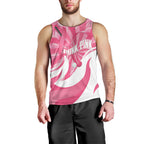 Australia Field Hockey Breast Cancer Personalised Men Tank Top Think Pink Ribbon Aboriginal Art