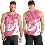 Australia Field Hockey Breast Cancer Personalised Men Tank Top Think Pink Ribbon Aboriginal Art