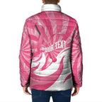 Australia Field Hockey Breast Cancer Personalised Padded Jacket Think Pink Ribbon Aboriginal Art