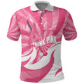 Australia Field Hockey Breast Cancer Personalised Polo Shirt Think Pink Ribbon Aboriginal Art