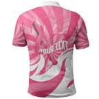Australia Field Hockey Breast Cancer Personalised Polo Shirt Think Pink Ribbon Aboriginal Art