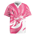 Australia Field Hockey Breast Cancer Personalised Rugby Jersey Think Pink Ribbon Aboriginal Art