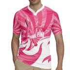 Australia Field Hockey Breast Cancer Personalised Rugby Jersey Think Pink Ribbon Aboriginal Art