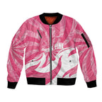 Australia Field Hockey Breast Cancer Personalised Sleeve Zip Bomber Jacket Think Pink Ribbon Aboriginal Art