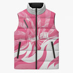 Australia Field Hockey Breast Cancer Personalised Sleeveless Puffer Jacket Think Pink Ribbon Aboriginal Art