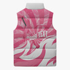 Australia Field Hockey Breast Cancer Personalised Sleeveless Puffer Jacket Think Pink Ribbon Aboriginal Art
