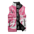 Australia Field Hockey Breast Cancer Personalised Sleeveless Puffer Jacket Think Pink Ribbon Aboriginal Art