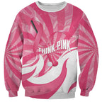 Australia Field Hockey Breast Cancer Personalised Sweatshirt Think Pink Ribbon Aboriginal Art