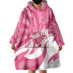 Australia Field Hockey Breast Cancer Personalised Wearable Blanket Hoodie Think Pink Ribbon Aboriginal Art