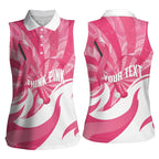 Australia Field Hockey Breast Cancer Personalised Women Sleeveless Polo Shirt Think Pink Ribbon Aboriginal Art