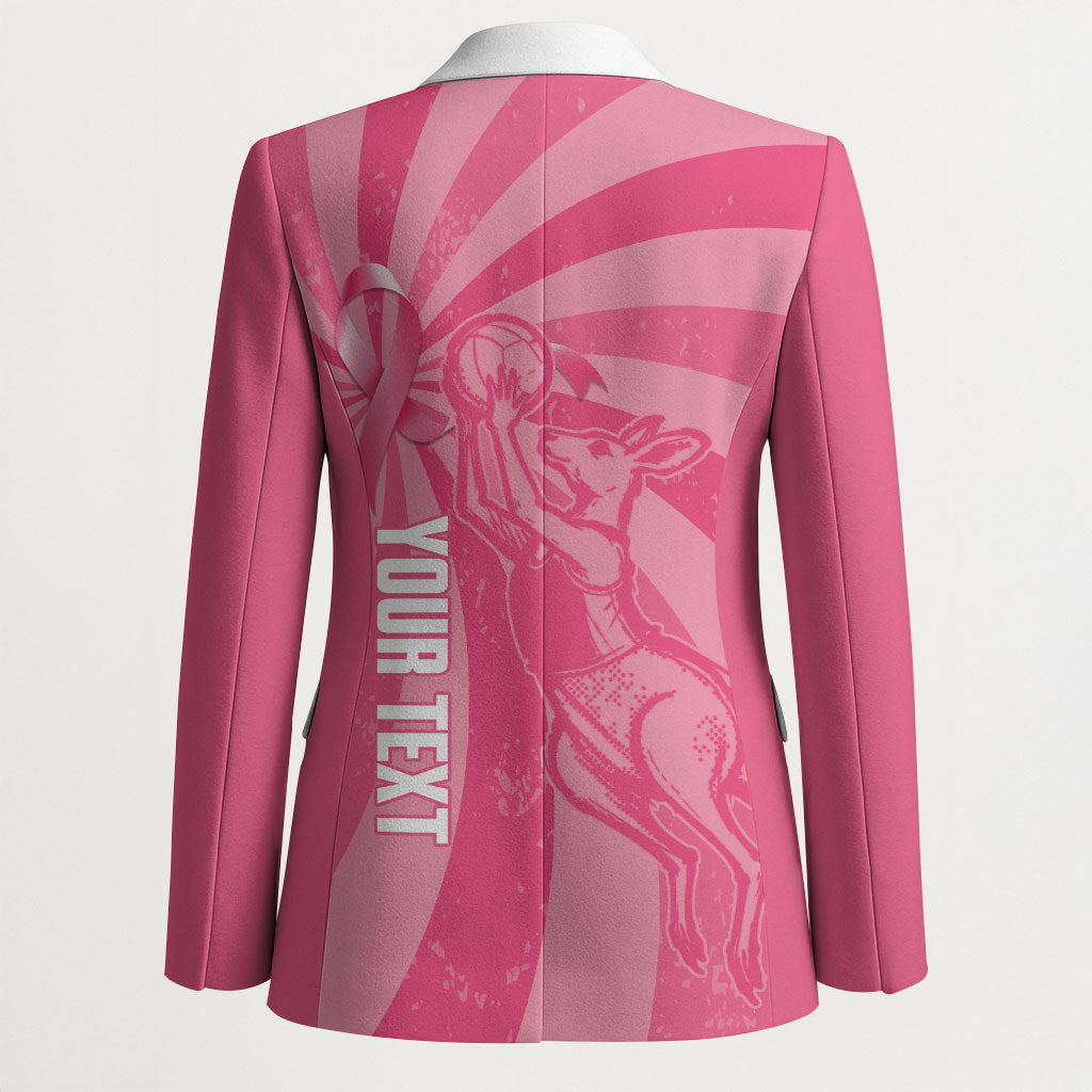 Australia Netball Breast Cancer Personalised Blazer Aussie Kangaroo Together We Can