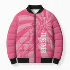 Australia Netball Breast Cancer Personalised Bomber Puffer Jacket Aussie Kangaroo Together We Can