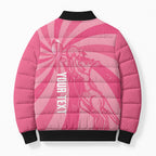 Australia Netball Breast Cancer Personalised Bomber Puffer Jacket Aussie Kangaroo Together We Can