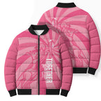 Australia Netball Breast Cancer Personalised Bomber Puffer Jacket Aussie Kangaroo Together We Can