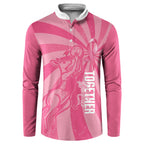 Australia Netball Breast Cancer Personalised Button Sweatshirt Aussie Kangaroo Together We Can