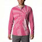 Australia Netball Breast Cancer Personalised Button Sweatshirt Aussie Kangaroo Together We Can