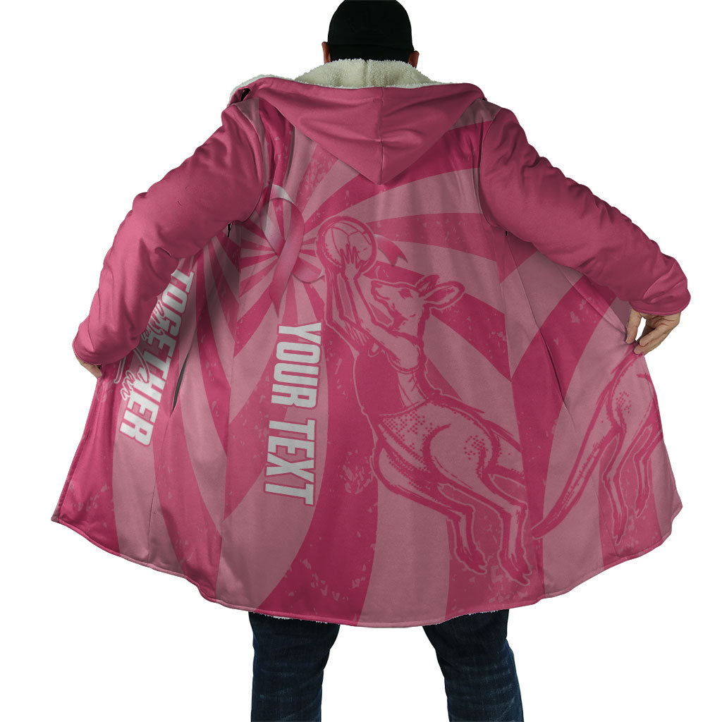 Australia Netball Breast Cancer Personalised Cloak Aussie Kangaroo Together We Can