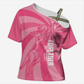 Australia Netball Breast Cancer Personalised Cross Shoulder Shirt Aussie Kangaroo Together We Can
