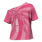 Australia Netball Breast Cancer Personalised Cross Shoulder Shirt Aussie Kangaroo Together We Can