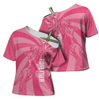 Australia Netball Breast Cancer Personalised Cross Shoulder Shirt Aussie Kangaroo Together We Can