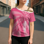 Australia Netball Breast Cancer Personalised Cross Shoulder Shirt Aussie Kangaroo Together We Can