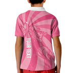 Australia Netball Breast Cancer Personalised Kid Polo Shirt Aussie Kangaroo Together We Can